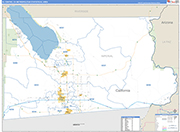 El Centro Metro Area Wall Map Basic Style